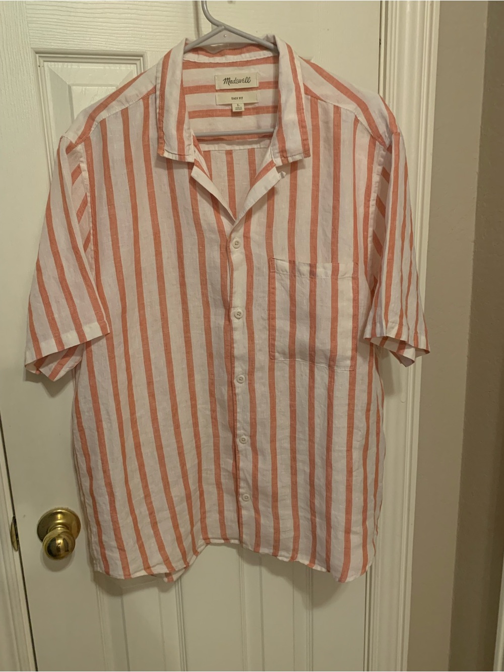 Madewell 100% Sustainable Linen Comfort Worry Free Fabric. Comfort Large Fit